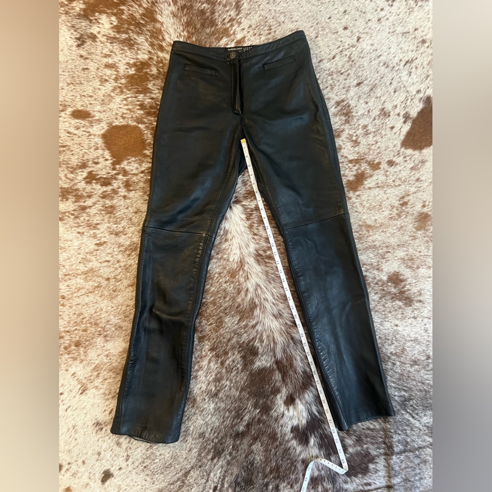 VINTAGE 100% Leather Straight Leg Pants